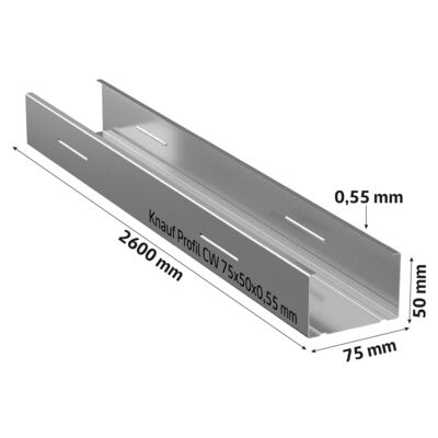 Profil CW 75 x 50 x 0,55 mm/ 2600 mm