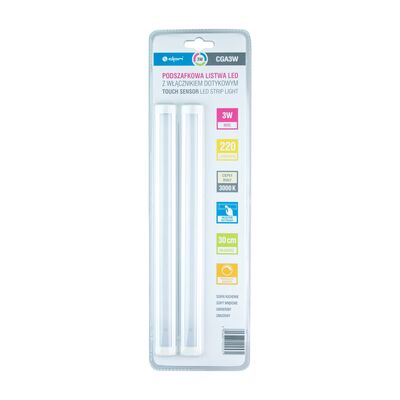 Listwa LED podszafkowa z włącznikiem dotykowym 30 cm 230 V
