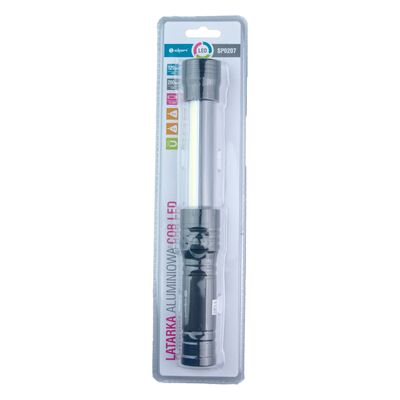 Latarka aluminiowa COB LED 120 + 200 lm