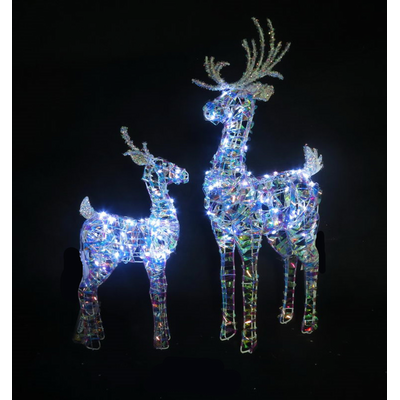 Renifer stojący 35 LED ciepły biały 35 cm