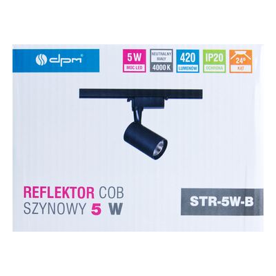 Reflektor szynowy 5 W 420 lm 4000 K czarny