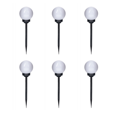 Lampa ogrodowa solarna 32 cm czarna 6 sztuk