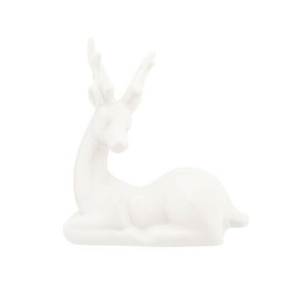 Figurka porcelanowa Renifer 11 x 5 x 12,5 cm biały