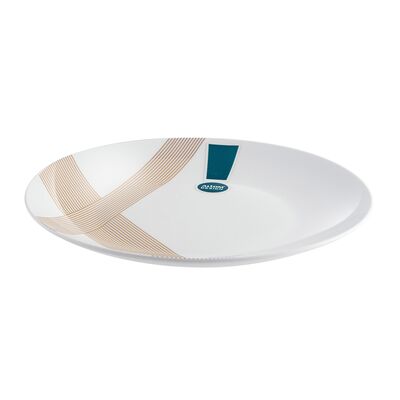 Talerz deserowy porcelanowy Modern art 20 cm biały
