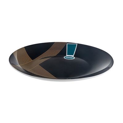 Talerz deserowy porcelanowy Modern art 20 cm czarny