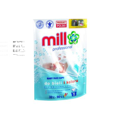 Kapsułki do prania baby duo caps 10 sztuk MILL professional