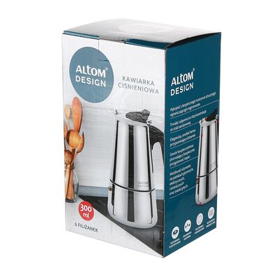 Kawiarka stalowa 300 ml na 6 filiżanek srebrny