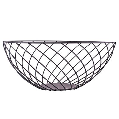 Koszyk metalowy skręcony 28 x 12 cm czarny