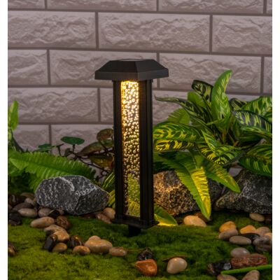 Lampa solarna wbijana 7,5 x 30,5 cm czarny