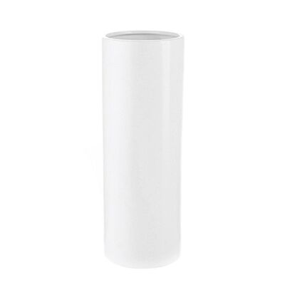 Wazon Rura Duży Ceramiczny 11,5 x 11,5 x 31 cm biały