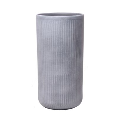 Wazon Tubo ceramiczny 11,5 x 11,5 x 26,5 cm szary