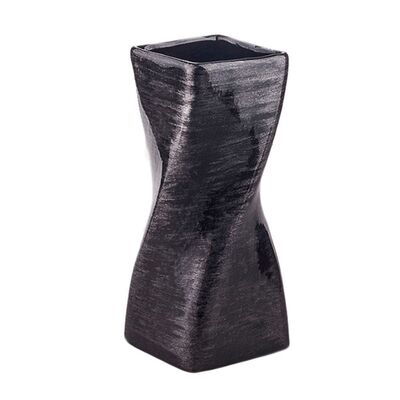Wazon Skrętny ceramiczny 7,5 x 7,5 x 18,5 czarny