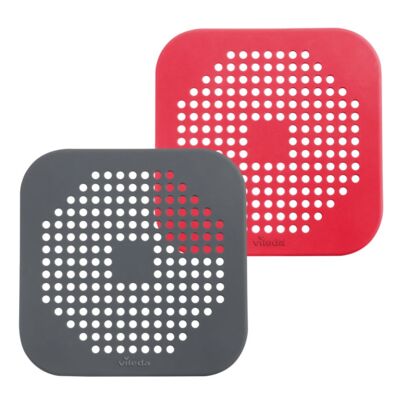 Komplet sitek do zlewu 4 sztuki czerwony + szary