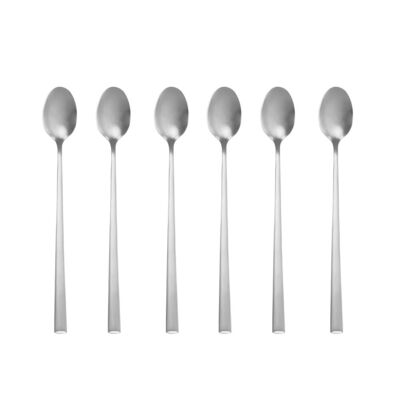 Komplet łyżeczek do latte Como 6 sztuk srebrny AMBITION