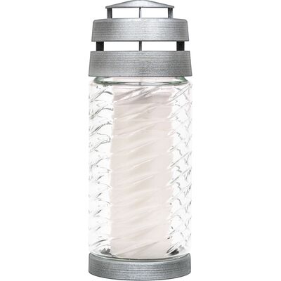 Znicz plastikowy Tęsknota 9,4 x 24,6 cm 50 h srebrny