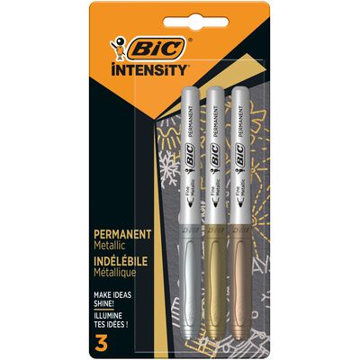 Markery Permenentne BIC Intensity Permanent Metallic 3 sztuki mix
