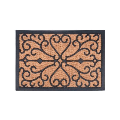 Wycieraczka Fred gumowo-kokosowa 60 x 40 cm wzorek brązowy