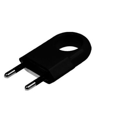 Wtyczka płaska 10 A 250 V czarna