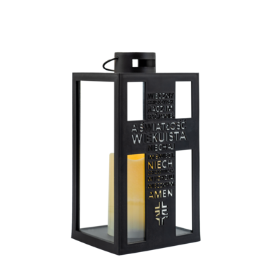 Latarenka LED Wieczny Odpoczynek 27 x 13 cm czarny CORTINA POLAND