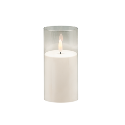 Świeca LED w plastikowej tubie 15 x 7 cm ciepły biały CORTINA