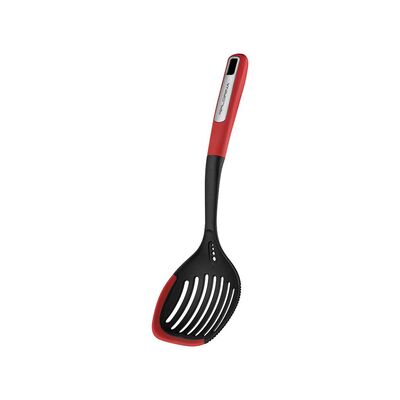 Łyżka cedzakowa silikonowa Mars 38 cm czarno-czerwony