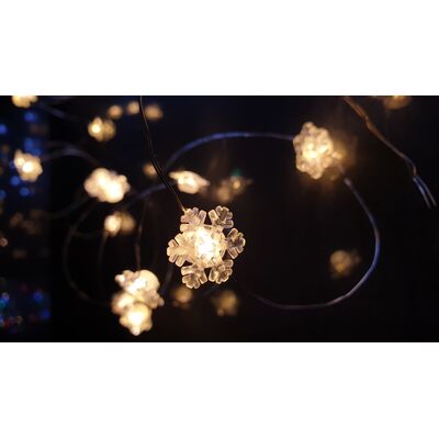 Lampki 10 LED ciepły biały na baterie mix wzorów Cortina