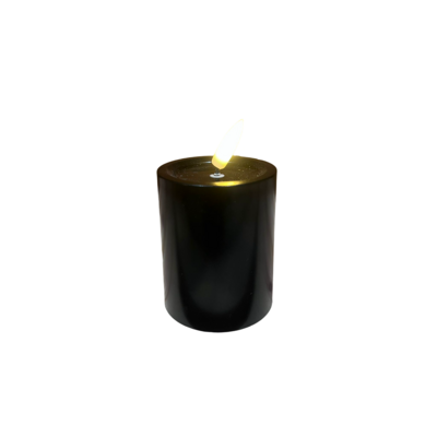 Świeca LED 6 x 10 cm czarny