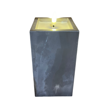 Świeca LED 15 x 8 cm szary