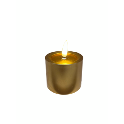 Świeca LED 7,5 x 6 cm złoty