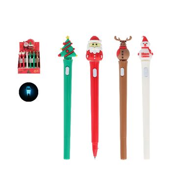 Długopis z świąteczną figurką 15 cm mix