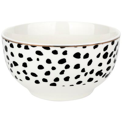 Salaterka Black Avenue Gabrielle czarne cętki 13 cm biały