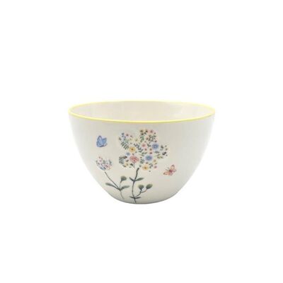 Salaterka Flora 14 cm kwiatki beżowy