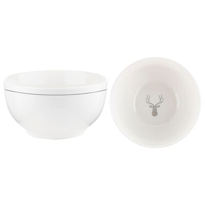 Salaterka Mystic jeleń 13 cm biały