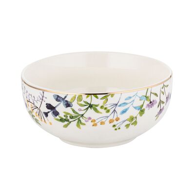 Salaterka Silvia zielone gałązki 13 cm biały
