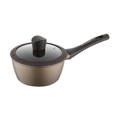 Rondel aluminiowy Cava z pokrywką 16 cm 1100 ml brązowy