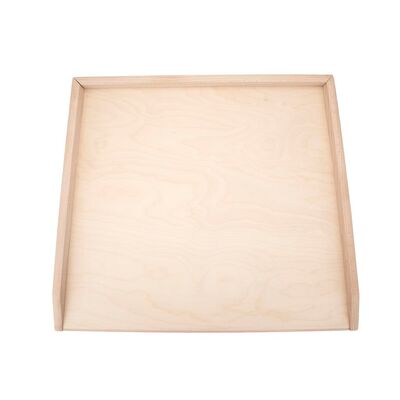 Stolnica do ciasta drewniana 58 x 43 cm średnia beżowy