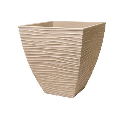 Doniczka kwadratowa Sand 40 cm beżowy