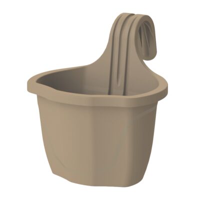 Doniczka balkonowa Nizza S z uchwytem 23 cm 25137 mokka