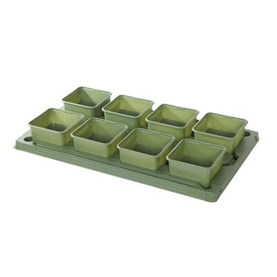 Doniczka 11 cm 8 szt. z podstawką