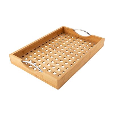 Taca bambusowa Bambou prostokątna 43 x 29 x 5 cm brązowy