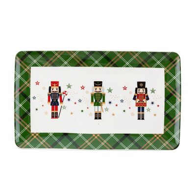 Talerz prostokątny Xmas 25,8 x 15,8 cm wielokolorowy