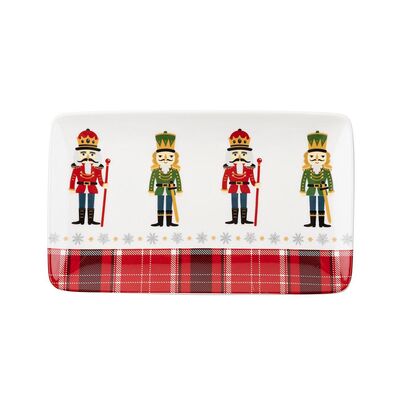 Talerz prostokątny Christmas 20 x 12,8 cm wielokolorowy