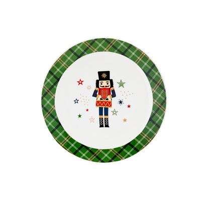 Talerz płytki Xmas 26,5 cm dziadek do orzechów wielokolorowy