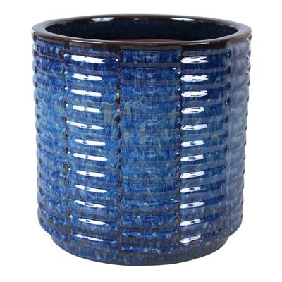Donica szkliwo cylinder mrozoodporna 30 x 30 cm niebieski