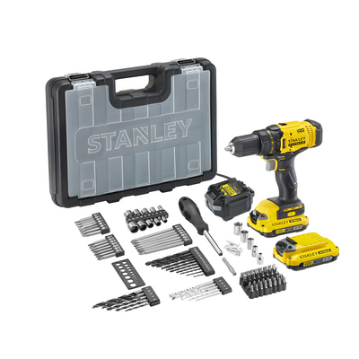 Wiertarko-wkrętarka Stanley Fatmax V20 z akcesoriami 100 sztuk