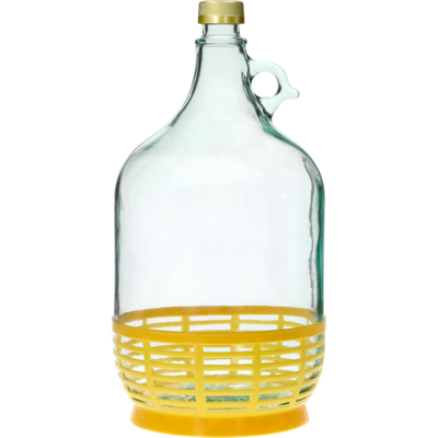 Gąsior 5 l z zakrętką i koszykiem plastikowym