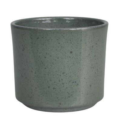 Osłonka cylinder 14 cm kamienny zielony