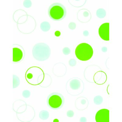 Zasłonka z kółeczkami basic dots zielona