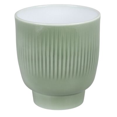 Osłonka ceramiczna 15 cm Lazur szałwia zielony