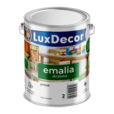 Emalia akrylowa Biały Kryształ 2,2 l połysk LuxDecor